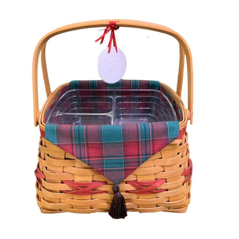 Vintage Longaberger 2000 Christmas Collection Red Deck‎ The Halls Basket